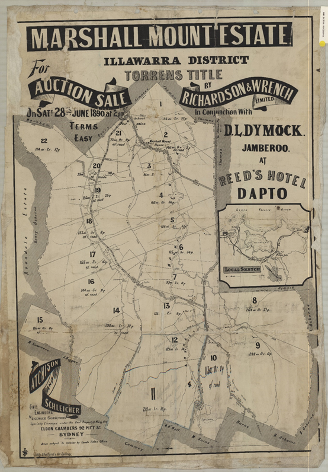 Marshall Mount Estate map large